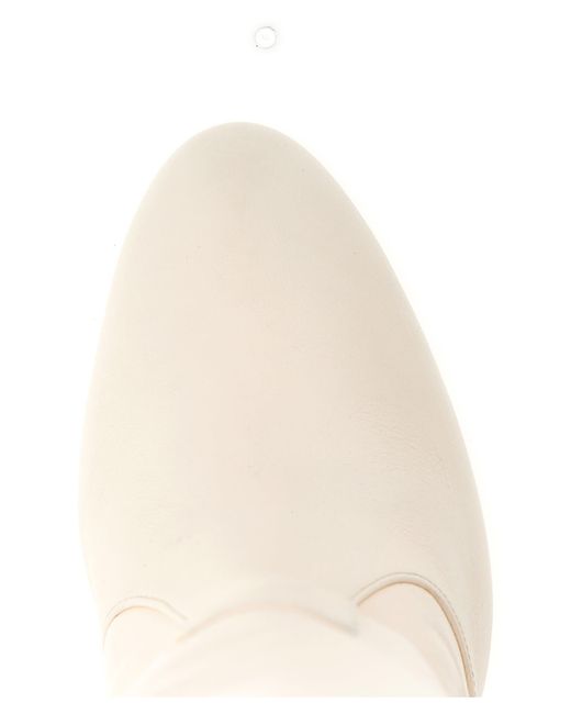 Stuart Weitzman White Lux Curl Boots