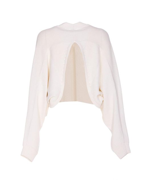Alaïa White Batwing Sweater