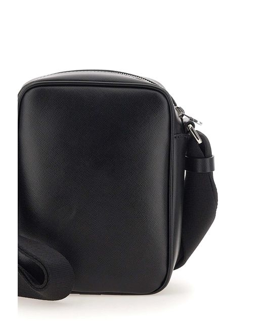 Kiton Black Leather Bag for men