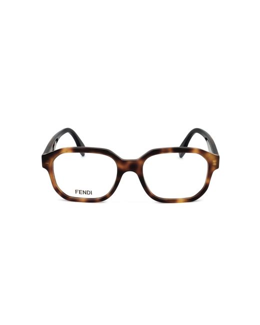 Fendi Black Geometric Frame Glasses