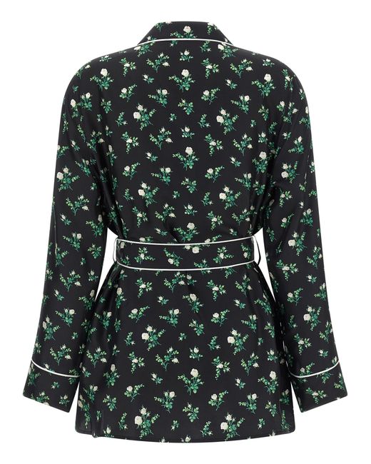 Dolce & Gabbana Black Dolce & Gabbana Roselline And Lily Of The Lilies Of The Flowers Printed Shirt