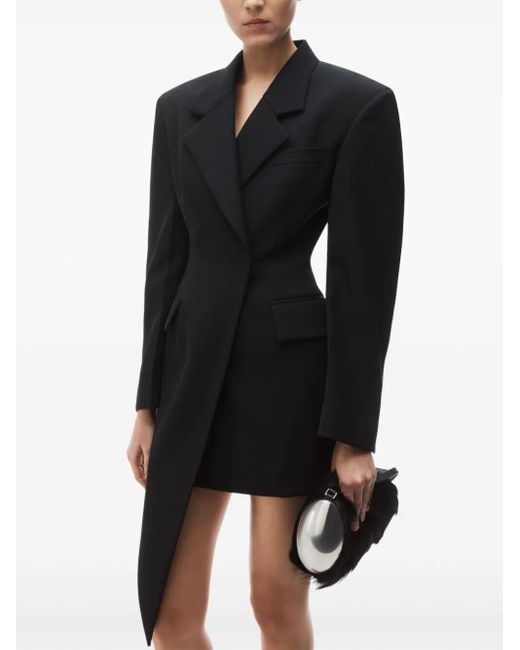 Alexander Wang Black Asymmetric Wool Blazer