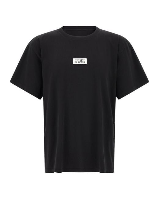 MM6 by Maison Margiela Black Cotton T-Shirt for men