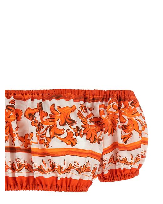 Dolce & Gabbana Orange Cotton Blouse
