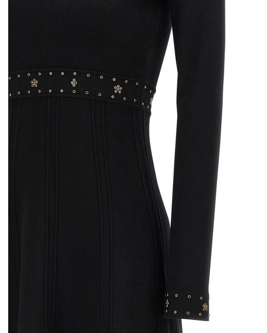 Twinset Black Rhinestone Studded Dress