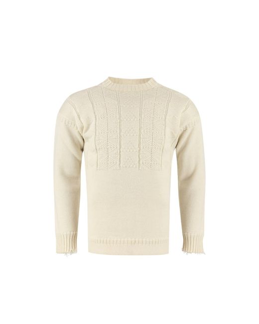 Maison Margiela White Knitted Iene Sweater for men