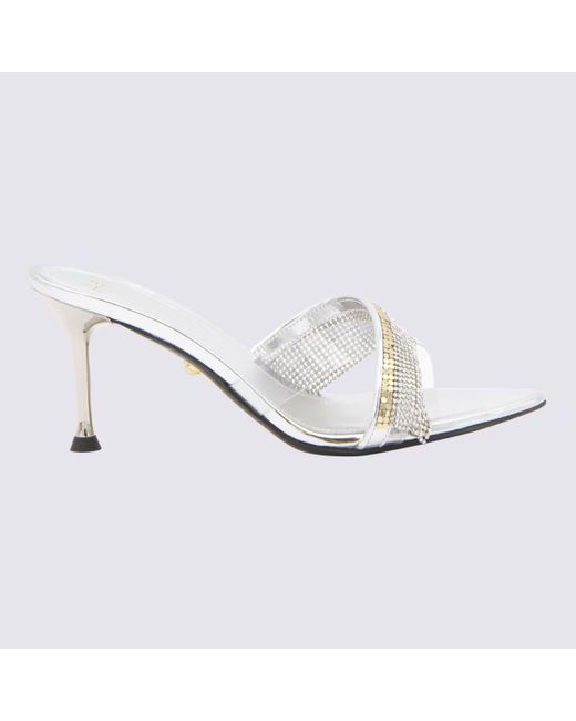 ALEVI White Leather And Metal Vegas Sandals
