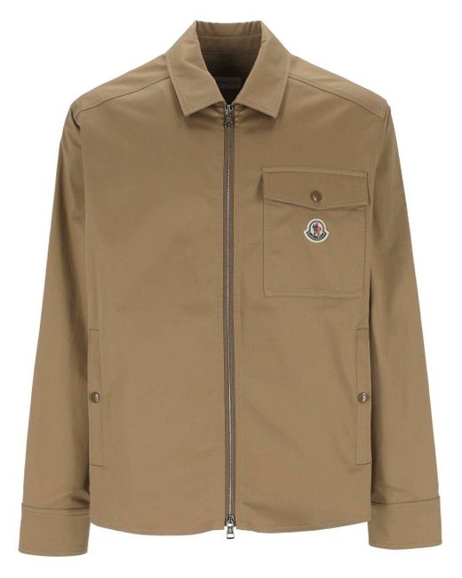 Moncler Natural Zip Up Shirt Jacket for men