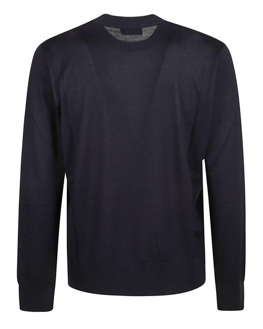 Ferragamo Blue Round Neck Sweater for men