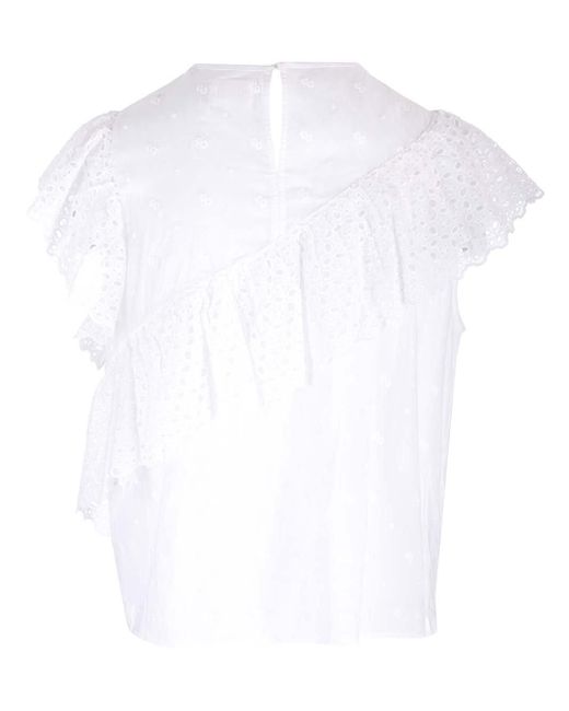 Isabel Marant White Sorani Cotton Top