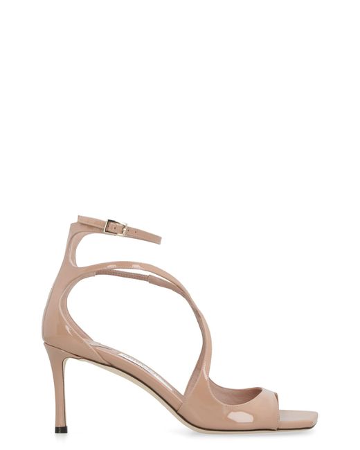 Jimmy Choo Pink Azia Patent Leather Sandals