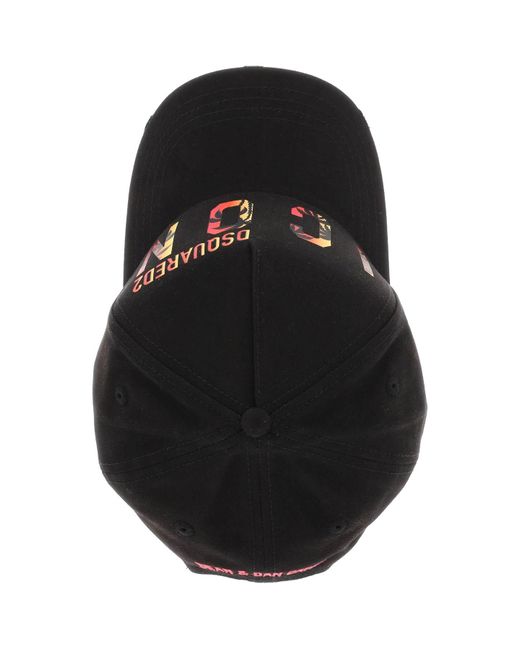 DSquared² Black Sunset Baseball Cap for men