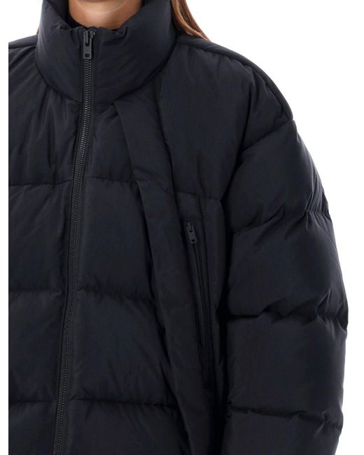 Y-3 Blue 'Relaxed Fit Puffer Jacket With Adjustable Hood