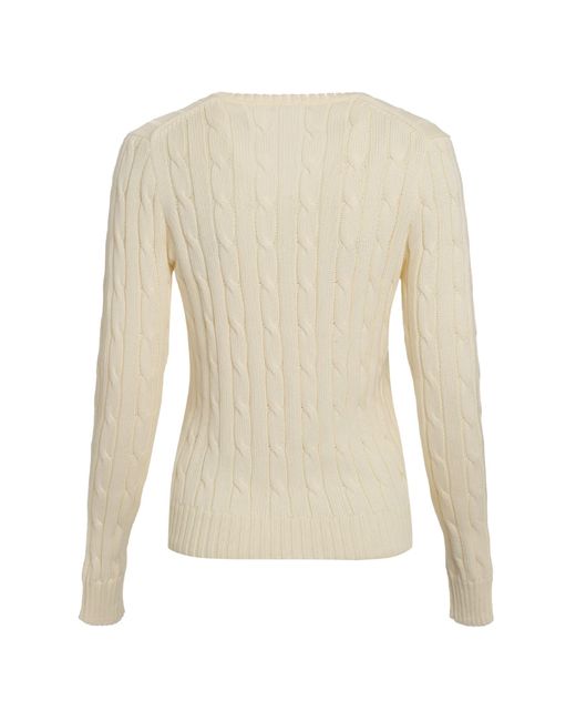Polo Ralph Lauren White Cable Knit Sweater