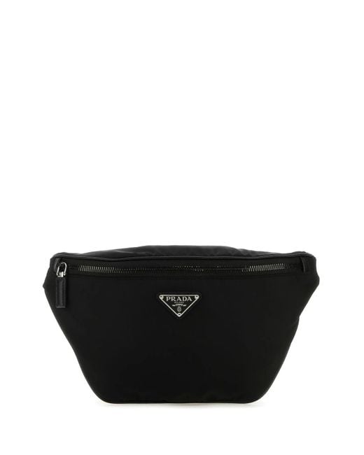 Prada Black Fabric Belt Bag for men