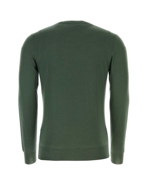 Fedeli Green Cashmere Blend Sweater for men