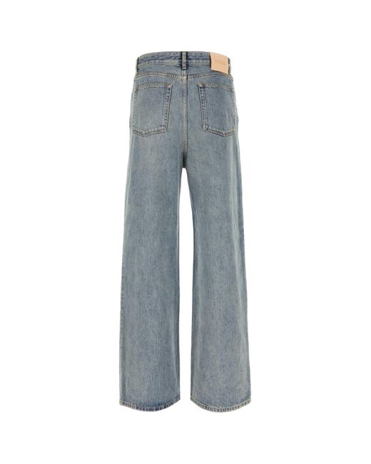 Loewe Blue Denim Wide-Leg Jeans for men