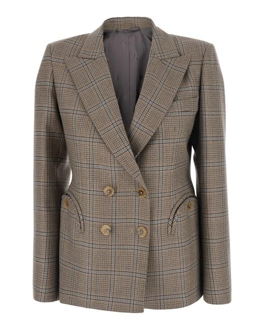 Blazé Milano Brown Jacket Saona Wool Virgin Blazers