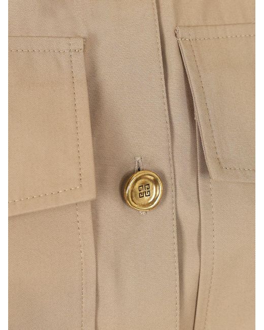 Givenchy Poplin Safari Dress Dresses in Natural | Lyst