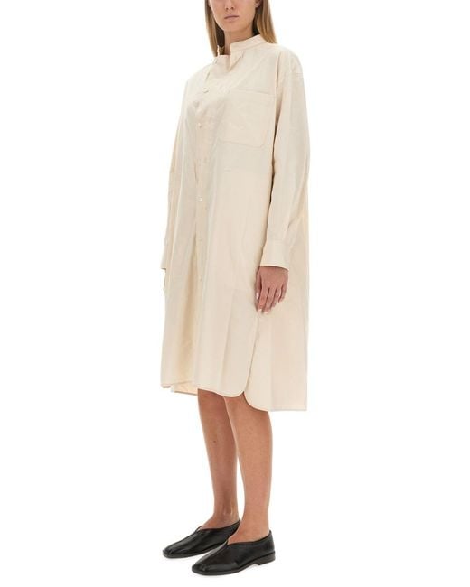 Lemaire Natural Loose Fit Shirt Dress Cotton