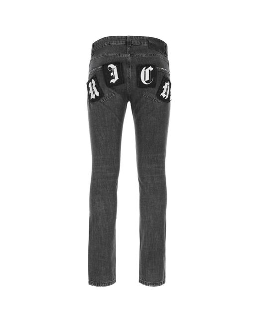 John Richmond Black Charcoal Denim Jeans for men
