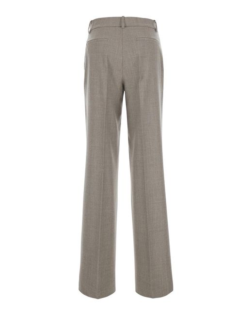 P.A.R.O.S.H. Gray Trousers Flanel Wool