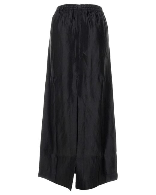 Loulou de Saison Black Elastic Waistband Long Skirt