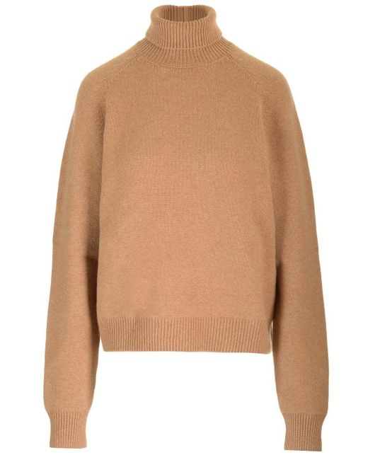 Fendi Natural Cashmere Knit Turtleneck