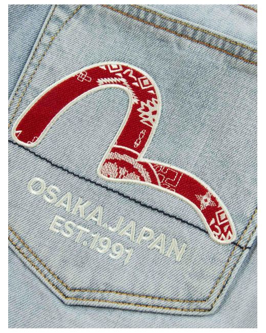 Evisu Light Blue Cotton Denim Jeans for Men | Lyst