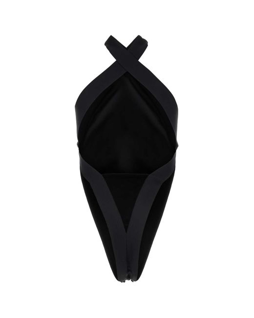 Saint Laurent Black Velvet Bodysuit