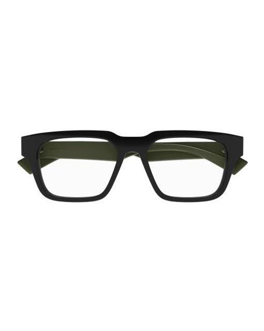 Gucci Black Square Frame Glasses for men