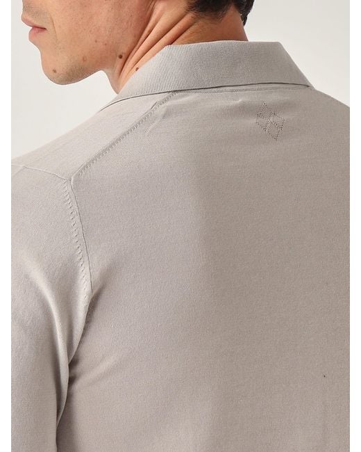 Ballantyne Gray Camicia M/C Cotone Tricot Shirt for men