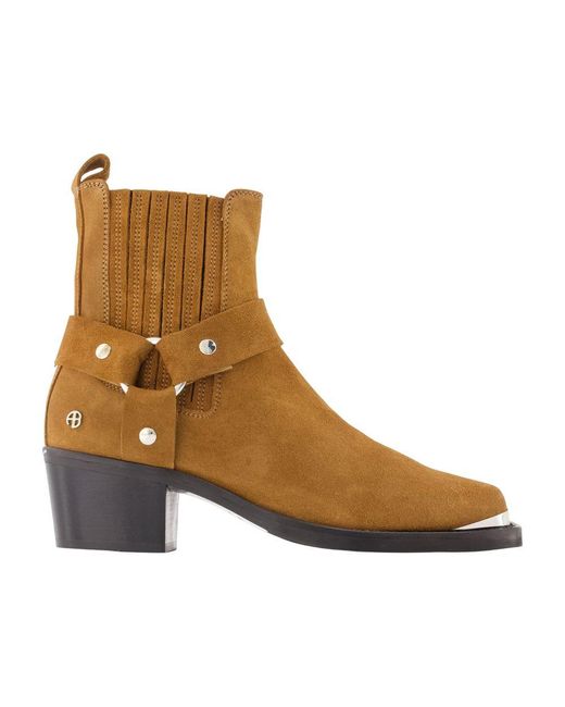 Anine Bing Brown Anine Bing Leather Biker Ankle Boot