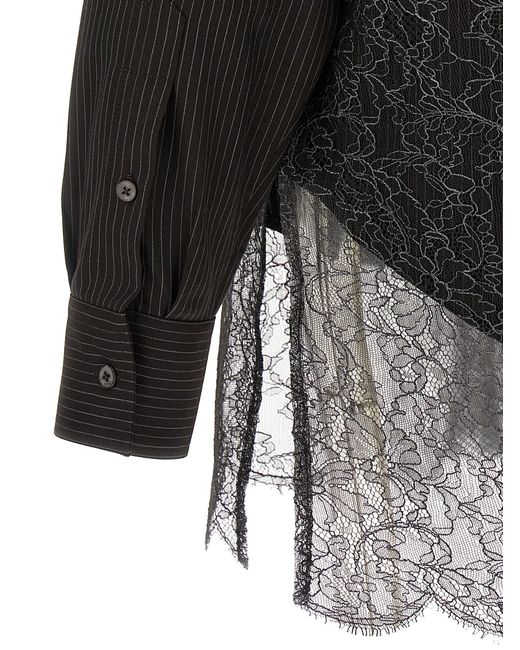 Fendi Black Wool And Lace Shirt for men
