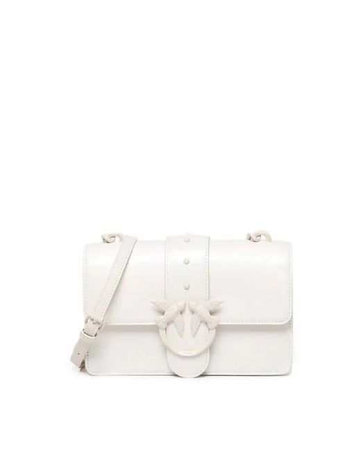 Pinko White Mini Love One Simply Bag