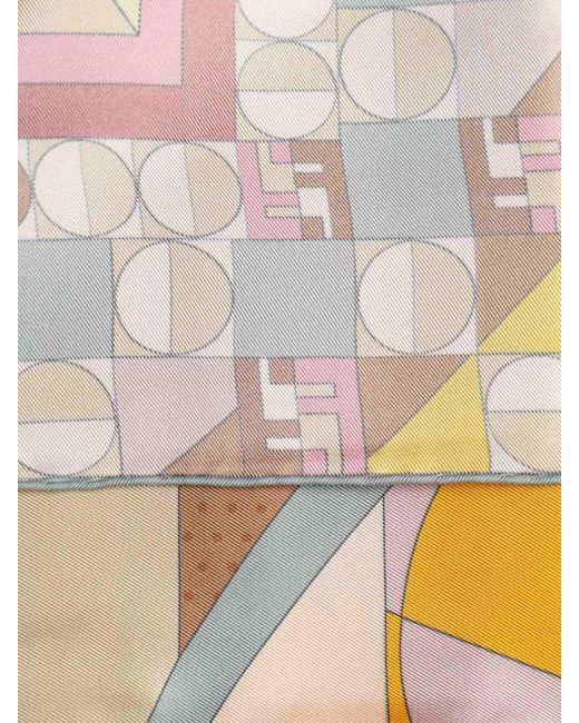 Fendi Pink Moonlight Echoes Silk Scarf