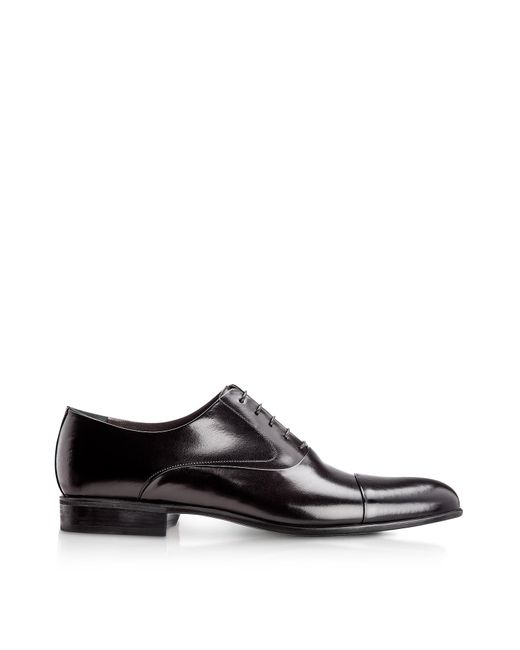 Moreschi White Dublin Black Calfskin Oxford Shoes for men