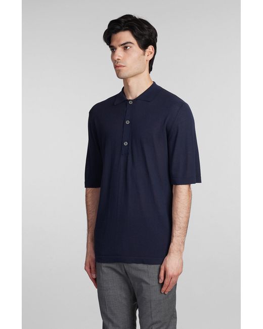 Mauro Grifoni Blue Polo for men