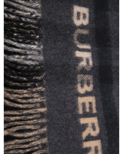 Burberry Gray Scarves for men