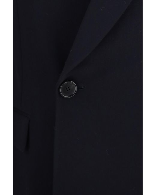 Loewe Blue Jacket Double-Breasted Wool-Blend Merino Wool (Ovis Aries) for men