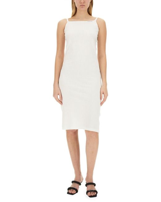 T By Alexander Wang White Skinny Fit Dress