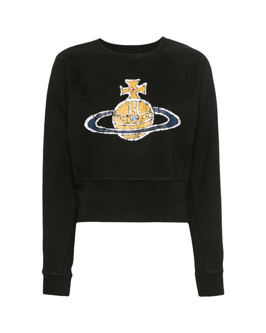 Vivienne Westwood Black Crewneck Sweatshirt With Print