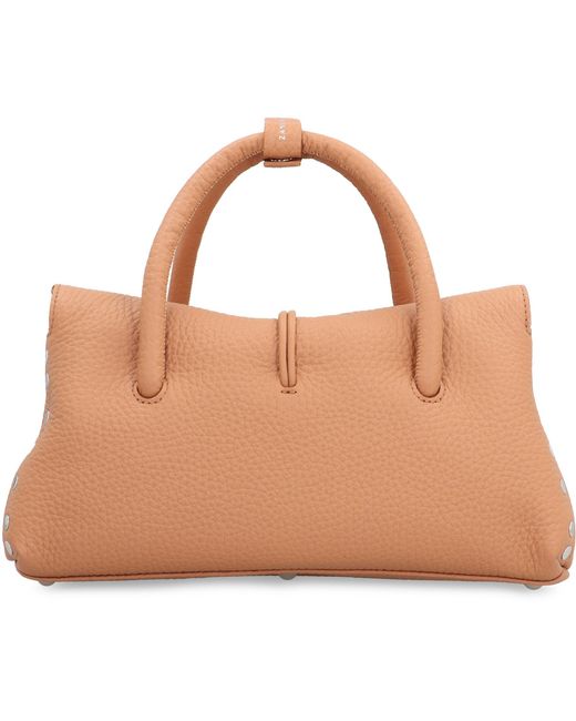Zanellato Brown Leather Handbag Centauro S Cowhide Handbags