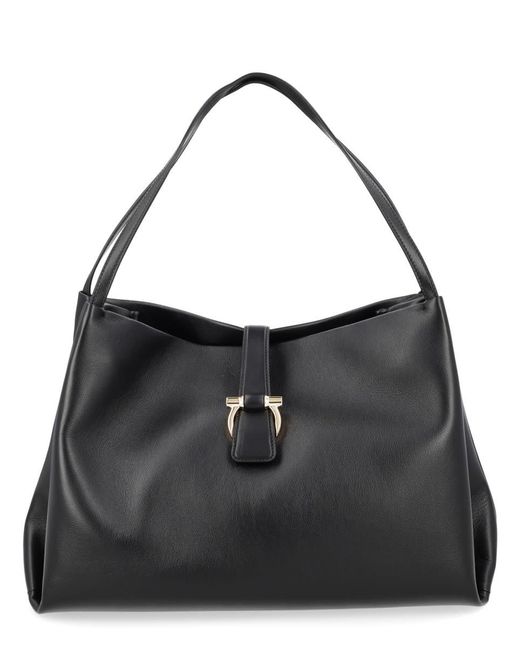 Ferragamo Black Large Tote Bag