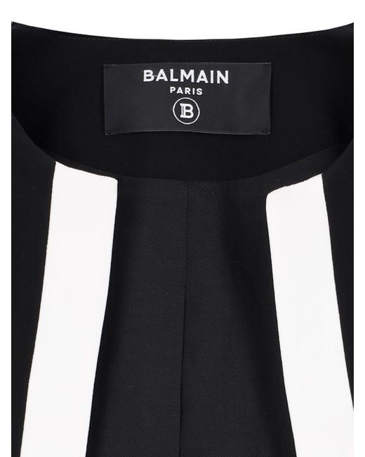 Balmain Black Spencere Cropped Sweater
