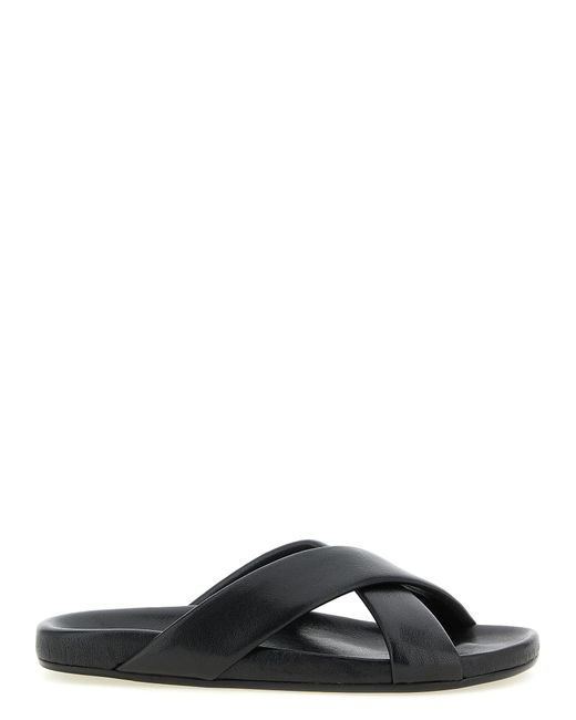 Saint Laurent Black Slip On Slides for men