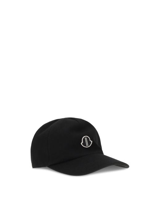 Moncler Black Baseball Cap for men