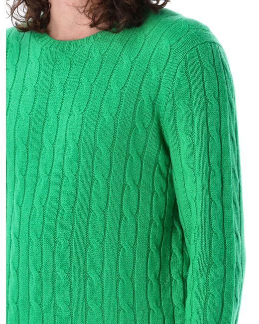 Polo Ralph Lauren Green Cable-Knit Jumper for men