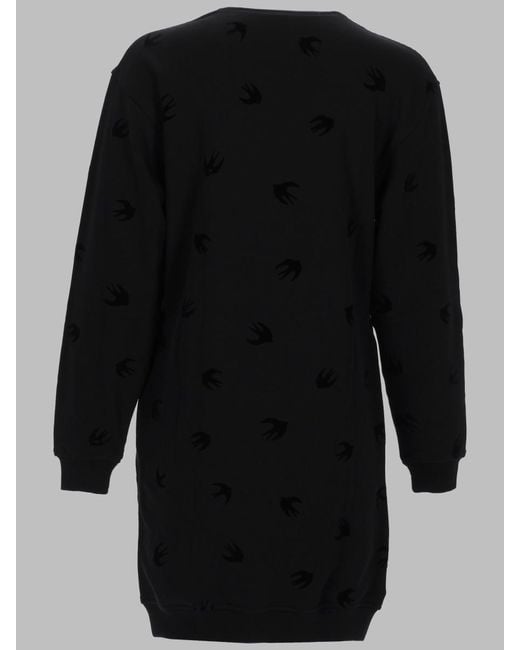 McQ Alexander McQueen Black Mini Cotton Dress
