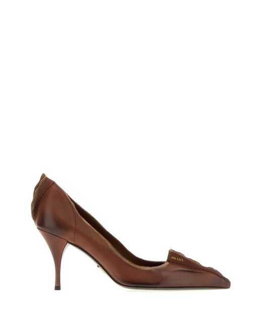 Prada Brown Heeled Shoes